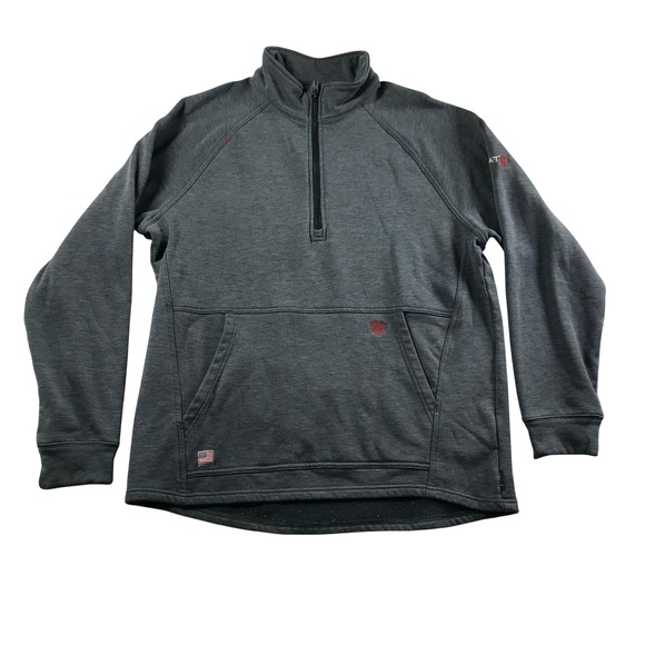 Ariat Other - Ariat FR Mens Gray Quarter Zip Flame Resistant Pullover CAT 3 2112 Large